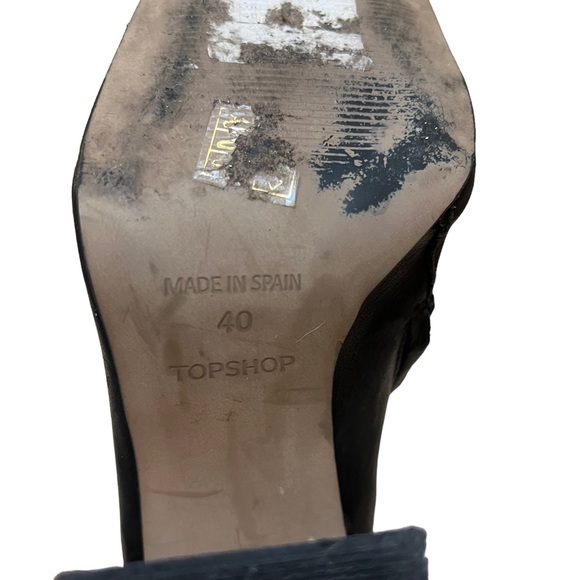 Top shop Hobbs Black Leather Ankle Boots Size 40/ 9.5 - Picture 11 of 11